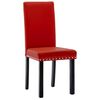 vidaXL Cadeiras de jantar 4 pcs PVC vermelho tinto