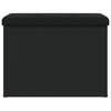 vidaXL Banco de arruma&ccedil;&atilde;o 62x42x45 cm derivados de madeira preto