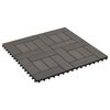 vidaXL Telha de Deck 11 pcs Marrom Escuro 30 x 30 cm WPC