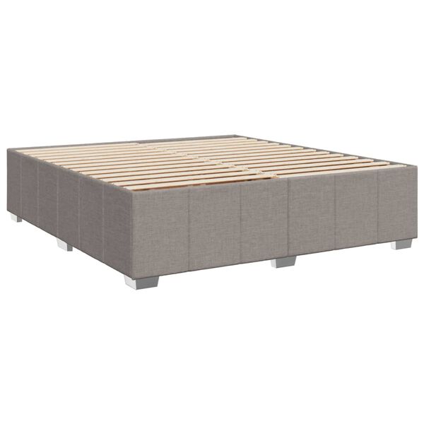 vidaXL Cama sem colch&atilde;o 180x200 cm tecido castanho-acinzentado