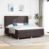 vidaXL Cama Box Springs com Colch&atilde;o Cinza Escuro 90x190 cm tecido