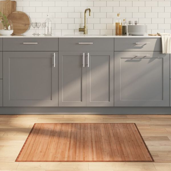 vidaXL Tapete retangular 80x100 cm bambu cor natural