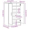 vidaXL Sapateira 60x35x92 cm derivados de madeira sonoma cinza