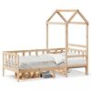 vidaXL Sof&aacute;-cama com telhado 80x200 cm madeira de pinho maci&ccedil;a