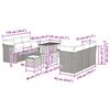 vidaXL Conjunto de Sof&aacute; de Jardim 9 pcs Bege vime PE