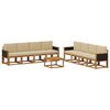 vidaXL Conjunto de Sof&aacute;s para Exterior com almofada 7 pcs Natural