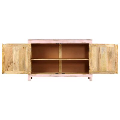 vidaXL Aparador 110x35x70 cm madeira de mangueira maciça rosa-claro