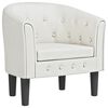 vidaXL Poltrona couro artificial branco