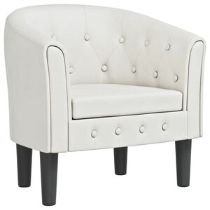 vidaXL Poltrona couro artificial branco
