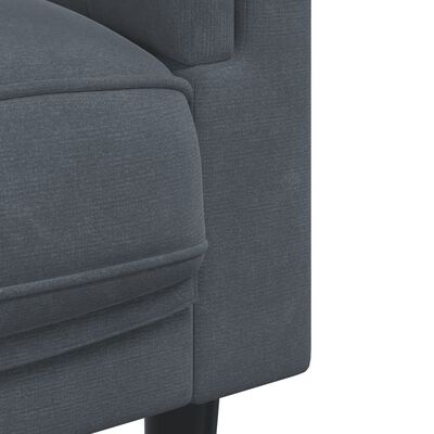 vidaXL 3 pcs conjunto de sofás com almofadas veludo cinzento-escuro