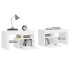 vidaXL Mesas cabeceira c/ LEDs 2 pcs 70x36,5x40 cm branco brilhante