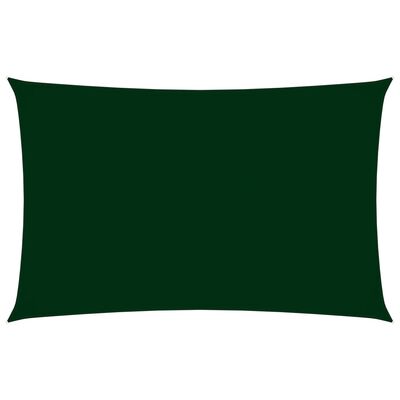 vidaXL Para-sol vela tecido oxford retangular 2x5 m verde-escuro