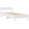 vidaXL Cama sem colch&atilde;o 90x190 cm madeira de pinho maci&ccedil;a branco