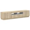 vidaXL Gabinete de TV LED HOORN 3 unid. Carvalho Sonoma