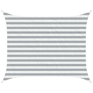 vidaXL Vela de sombra solar Cinza Claro e Branco 2 x 2,5 m