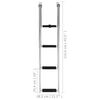 vidaXL Escada de embarque dobrável com 4 degraus aço inoxidável