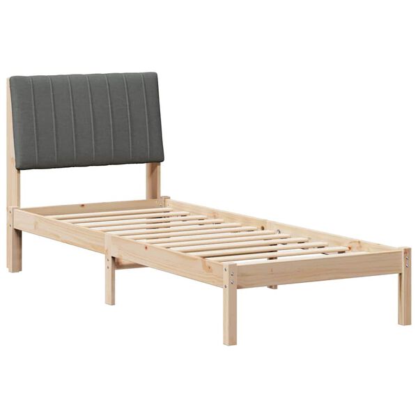 vidaXL Estrutura da Cama com cabeceira Castanho 75 x 190 cm