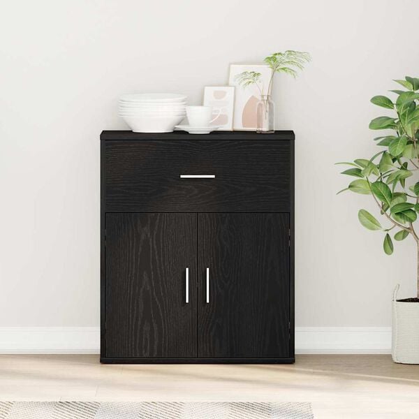 vidaXL Buffet Carvalho Preto 60 x 31 x 70 cm Madeira processada