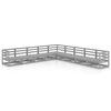 vidaXL 9 pcs conjunto lounge de jardim pinho s&oacute;lido cinzento
