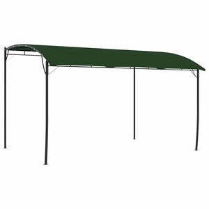 vidaXL Gazebo 4 x 3 x 2,55 m Verde A&ccedil;o revestido a p&oacute; e tecido 180 gsm