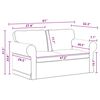 vidaXL Sof&aacute; 2 pcs Cinza Escuro 155 x 82 x 80 cm tecido
