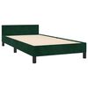 vidaXL Estrutura de cama sem colch&atilde;o 100x200 cm veludo verde-escuro