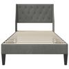 vidaXL Estrutura da Cama com cabeceira Cinza Escuro 90 x 190 cm Veludo