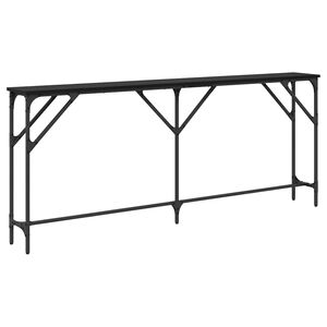 vidaXL Aparador Carvalho preto 180 x 23 x 75 cm