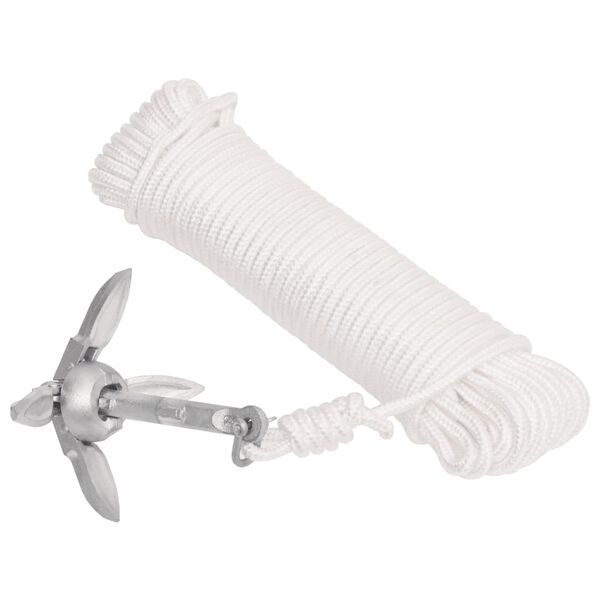 vidaXL Âncora dobrável corda 0,7 kg ferro fundido galvanizado a quente