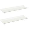 vidaXL Prateleira Flutuante 2 pcs Branco 60 x 18 x 2,5 cm A&ccedil;o
