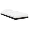 vidaXL Estrutura de cama de ch&atilde;o Carvalho Preto 90 x 200 cm