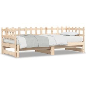 vidaXL Sof&aacute;-cama de puxar 2x(80x200) cm madeira de pinho maci&ccedil;a