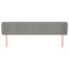 vidaXL Cabeceira de cama c/ abas veludo 163x23x78/88 cm cinzento-claro