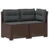 vidaXL Sof&aacute; de Jardim 2 Lugares com Almofadas Look Rattan 2 lugar PP