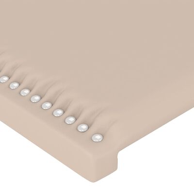 vidaXL Cabeceira de cama couro artificial 80x5x78/88 cm cappuccino