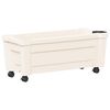 vidaXL Vaso Calypso com rodas Branco 79 x 35 x 33 cm PP