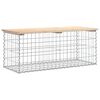 vidaXL Banco de jardim c/ design gabi&atilde;o 103x44x42 cm pinho maci&ccedil;o