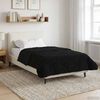 vidaXL Duvet de Ano Inteiro Colchonete Preto 135 x 220 cm