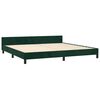 vidaXL Estrutura de cama sem colch&atilde;o 200x200 cm veludo verde-escuro