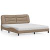 vidaXL Cama com colch&atilde;o Hvar 180x200 cm couro artificial cappuccino