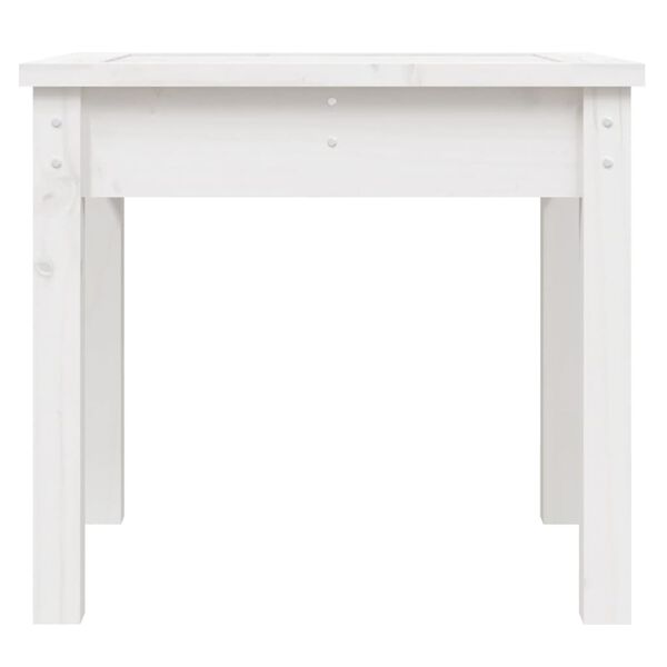 vidaXL Banco de jardim 50x44x45 cm madeira de pinho maciça branco