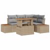 vidaXL Conjunto de Sof&aacute; de Jardim 5 unid. Bege Rattan Sint&eacute;tico