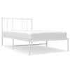 vidaXL Estrutura de cama com cabeceira 90x200 cm metal branco