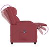 vidaXL Poltrona reclin&aacute;vel el&eacute;trica couro artificial vermelho tinto