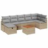 vidaXL Conjunto de Sof&aacute; de Jardim 8 unid. Bege vime PE