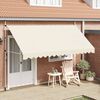vidaXL Toldo retr&aacute;til manual 400 cm creme