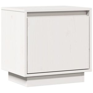 vidaXL Mesa de cabeceira 40x30x40 cm madeira de pinho maci&ccedil;a branco