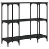 vidaXL Mesa consola 102x35x90 cm derivados de madeira preto