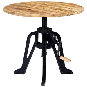 vidaXL Mesa de apoio 60x(46-63) cm mangueira maci&ccedil;a e ferro fundido