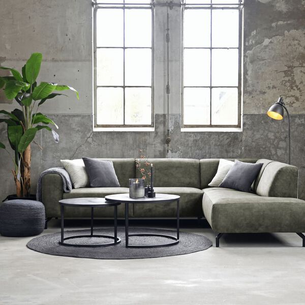 LABEL51 Tapete de juta redondo 150x150 cm XL antracite